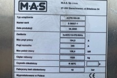 Chiller MAS 190 kW - tabliczka znamionowa